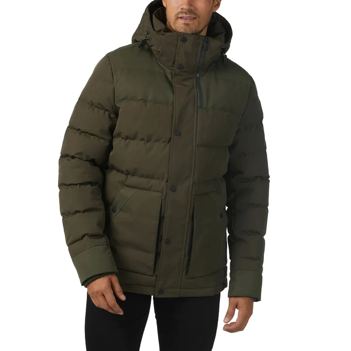 2023 Top Quality Men′s Winter Short Light Weight Softshell Casual Quilted Hooded Nv-003 Detachable Down Jacket Puffer Jacket